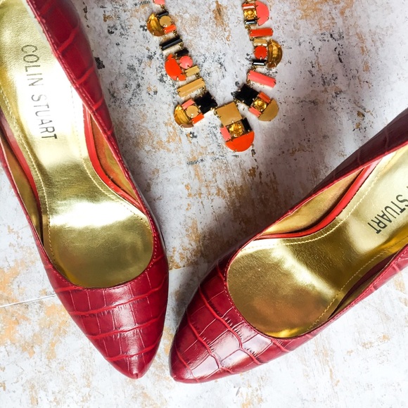 VS Colin Stuart Snakeskin Platform Pumps - Picture 5 of 8